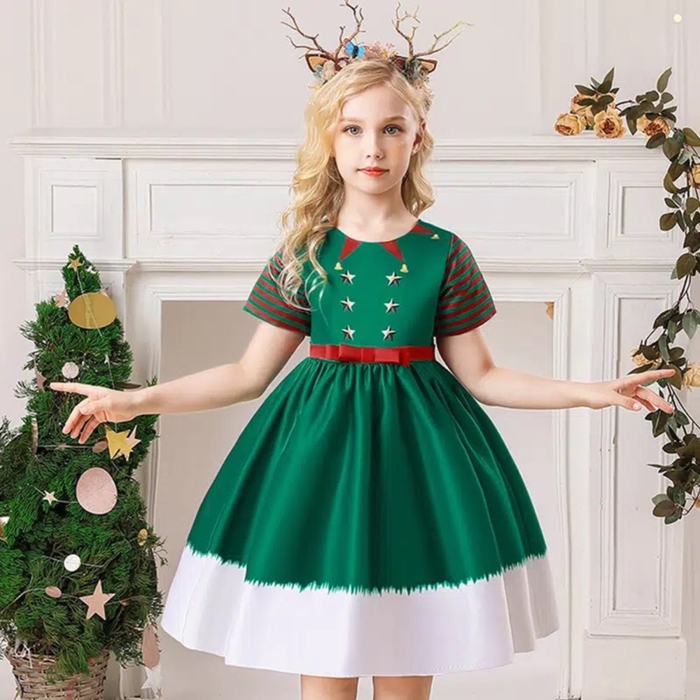 Christmas Themed Elf Party Dress